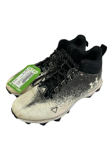 Used Under Armour SPOTLIGHT FRANCHISE Jr FB Cleats Black And White Junior 06 11692-S000145718