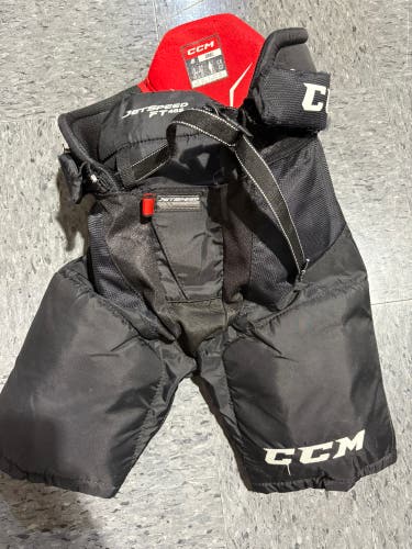 Black Junior Small CCM JetSpeed FT485 Hockey Pants (Used)