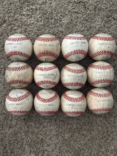 Perfect Game Rawlings Official Minor League Baseballs 12 Pack (1 Dozen) (Used)