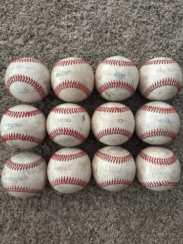 Rawlings R100 Official Minor League Baseballs 12 Pack (1 Dozen) (Used)