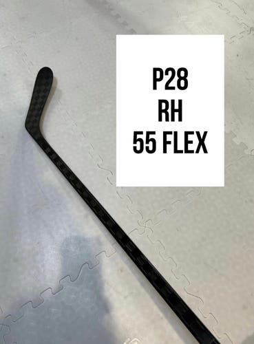 Intermediate(1x)Right P28 55 Flex 63” ProBlackStock™ Unbranded Pro Stock Hockey Sticks