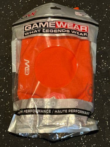 Orange 30" Senior Hockey Socks