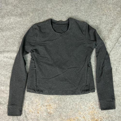 Lululemon Sweatshirt Womens 4 Gray Getaway Crew Pullover Athletic Top Sweater