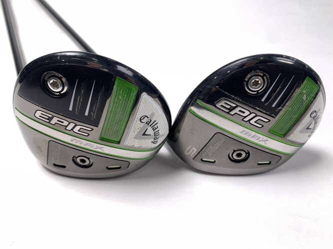 Callaway EPIC Max 3 & 5 Fairway Wood Set 15* 18* Cypher Forty 5.0 40g Senior RH