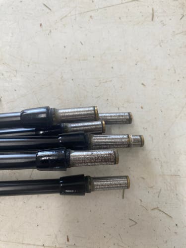 True Temper Dyn Gold Mid R300 Black Iron Set of 7 Shafts 34''-36.75'' Pull 0.355