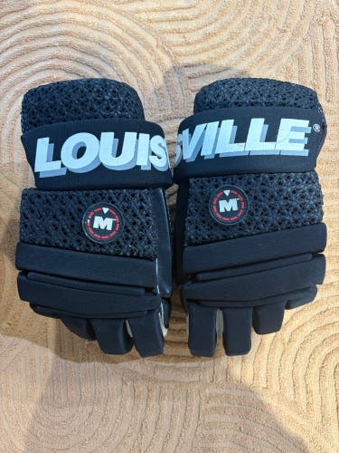 Black Senior Louisville Slugger Meltdown Gold Gloves 14" (Used)