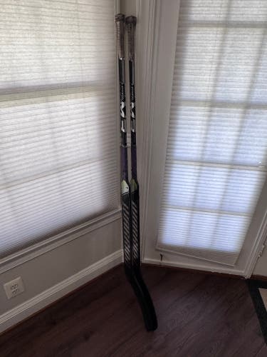 Pack of 2 Senior Warrior Ritual M3 Pro Regular Goalie Stick 26" Paddle W33 Curve + Slide Grip (Used)