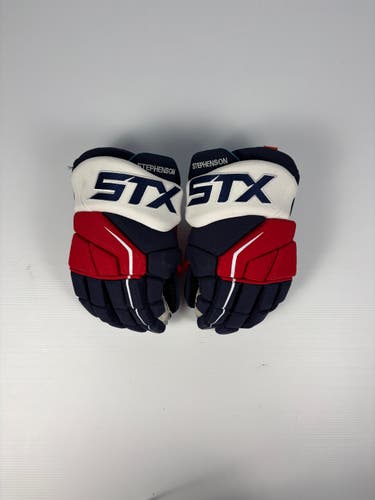 Used 14" STX Surgeon Pro Stock Hockey Gloves - Red/White/Blue