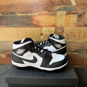 Men's Jordan 1 mid TD football cleat panda size 12