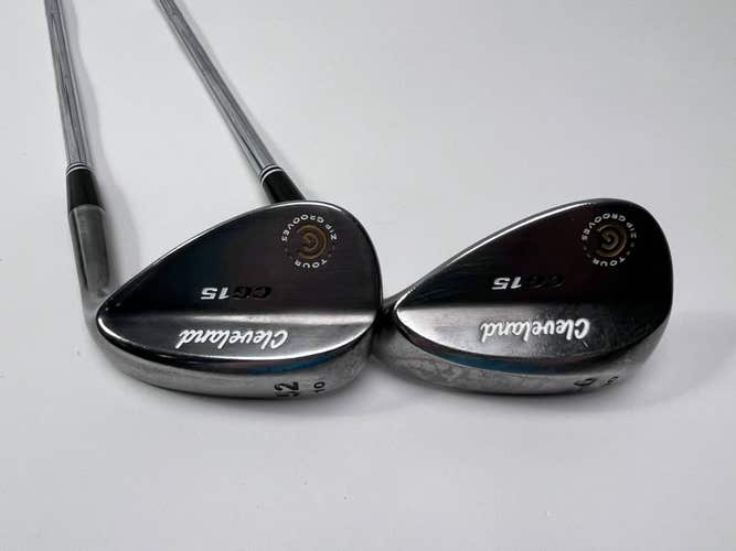 Cleveland CG15 Black Pearl Wedge Set 52* 10 | 56* 10 Traction Wedge Steel RH