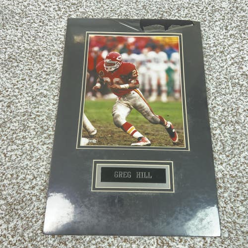 Kansas City Chiefs Photo Matted Greg Hill Nameplate Black NFL Football 17x11.5