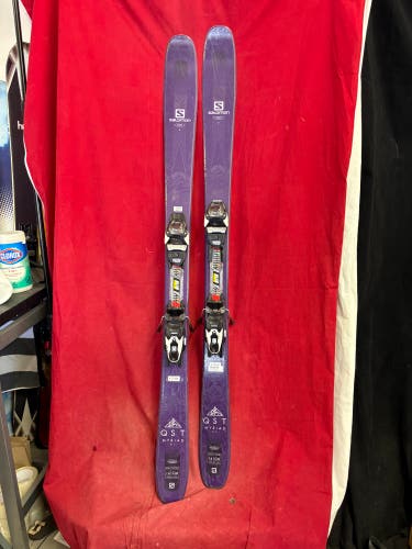 Skis: Salomon 161 cm All Mountain Skis With Bindings (Used)