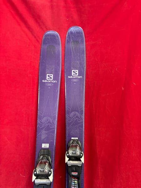 Skis: Salomon 161 cm All Mountain Skis With Bindings (Used