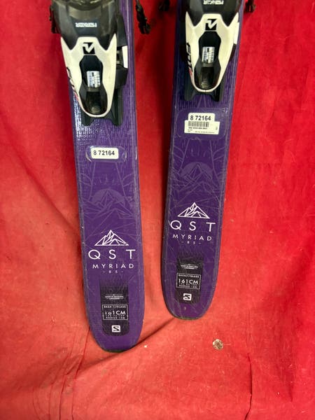 Skis: Salomon 161 cm All Mountain Skis With Bindings (Used