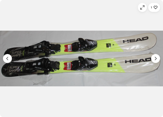 NEW Head kids skis supershape 87cm+ Bindings size adjustable 15.5-19.5 mondo