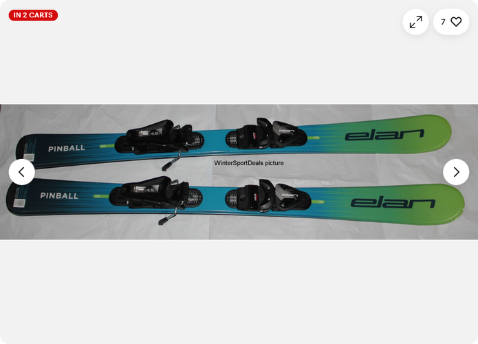 NEW 2027 Elan 110cm Pinball junior skis with EL 4.5 GW size adjustable Bindings