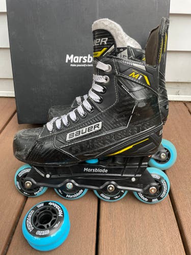 Marsblade O1 Inline Chasis (medium) w/Bauer Supreme M1 Skate Boots Regular Width Size 7D  (Used)