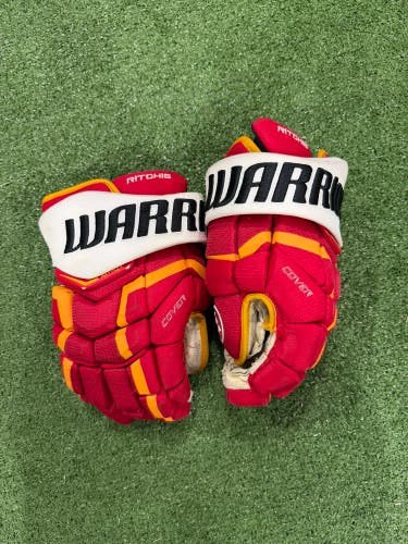 Warrior Covert Pro Gloves | 14" | Calgary Flames Pro Stock