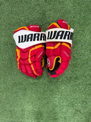 Warrior Covert Pro Gloves | 14" | Calgary Flames Pro Stock