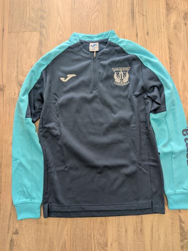 Joma C.D. Leganés Soccer Training 1/4 Zip Pullover - Grey/Teal - Size M