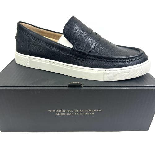 NIB Frye Ivy Black White Penny Loafer Slip On Leather Womens Size 11 M