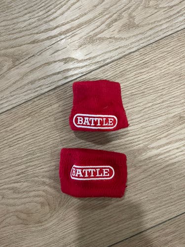 2 Red Battle Wrist Swear Arm Bands( Brand New)