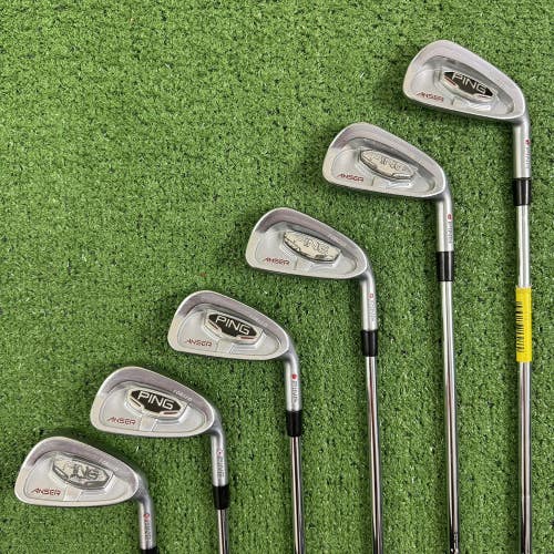 READ Ping Anser Forged 2010 Iron Set 4-9 Red Dot Dynamic Gold Tour Issue -1