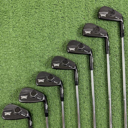 PXG 0317 T 3X Forged Xtreme Darkness Milled Iron Set 4-PW Dynamic Gold X100 +1