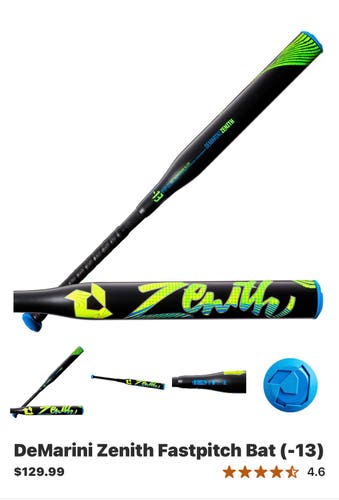 2022 DeMarini Zenith Hybrid Bat (-13) 15 oz 28" (Used)
