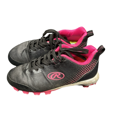 Used Rawlings COOLFLO BB/SB Cleats Black Youth 13.0 11834-S000056419