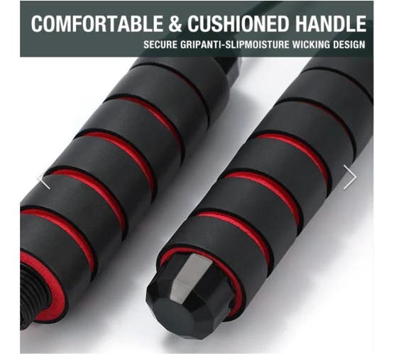 New TANGLE FREE CABLE SPEED JUMP ROPE BLACK/RED 11834-80YCR-JP100RED
