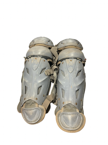 Used Under Armour GREY UA SHINGUARDS Catchers Leg Guards Grey Junior 11834-S000056364