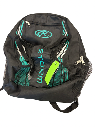 Used Rawlings STORM BACKPACK BB/SB Player Backpack Black 11682-S000137984