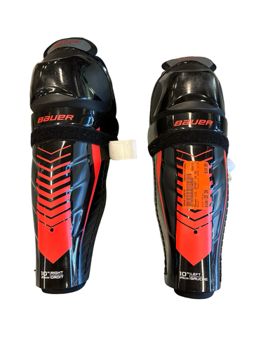Used Bauer LIL SPORT 10 IN Youth Shin Guards Black 10" 11682-S000138016