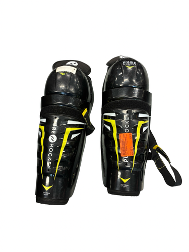 Used Pure Hockey SHINGUARDS Junior Shin Guards Black 12" 11682-S000137960