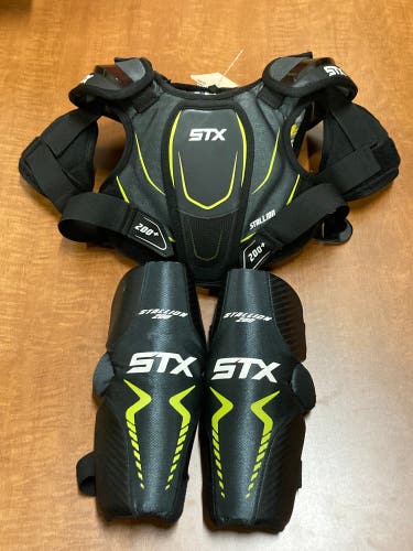 Used Youth SM/MD STX Stallion 200+ Shoulder & Elbow Pads Combo Set