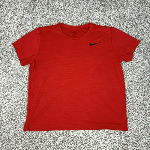 Nike Shirt Mens XL Red Dri-FIT Standard Fit Short Sleeve Athletic Gym Tee Sports