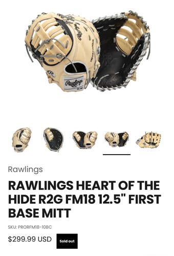 Rawlings LH First Base Baseball Glove 12.5" (New)