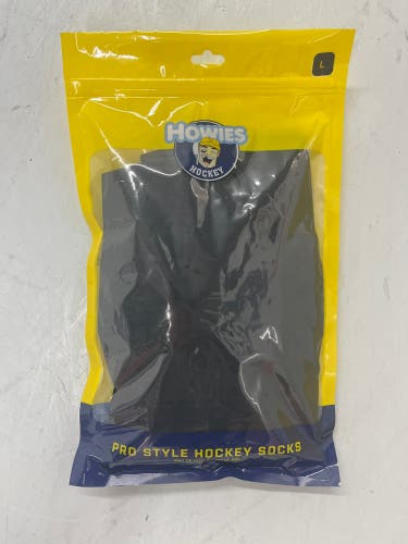 Black Senior Large Howies Hockey Socks 27” (New)