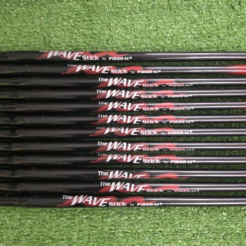 The Wave Stick By Fiber X Regular Flex Graphite Iron Shaft Set Of 12 .370"