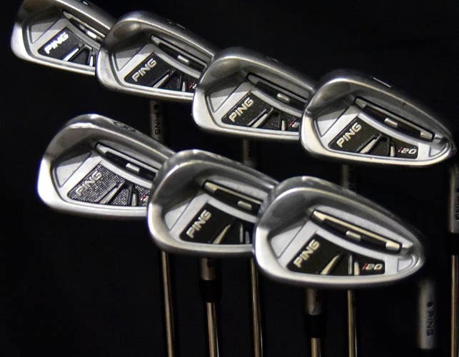 PING I20 IRON SET 4-PW FLEX: STIFF LENGTH: (5) 38.5 RIGHT HANDED