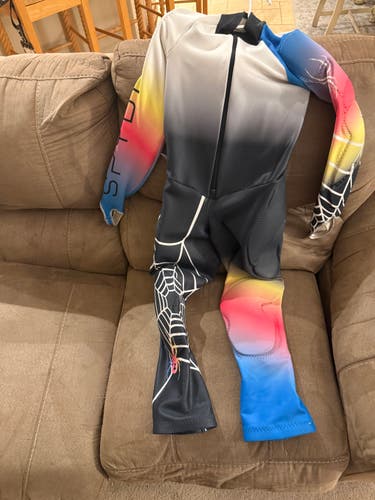 Women's Youth XL 2023 Spyder Padded Racing Ski Suit (Used) FIS Legal