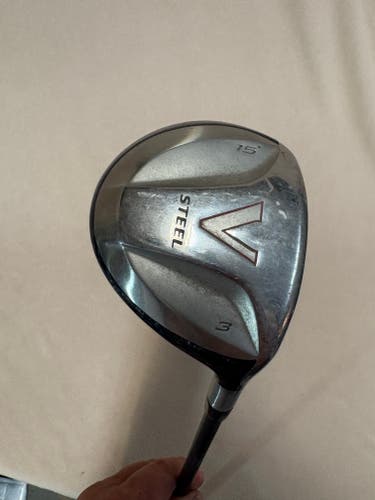 Men's TaylorMade V Steel Right Handed Fairway Wood Stiff Flex 3 Wood Graphite Shaft (Used)