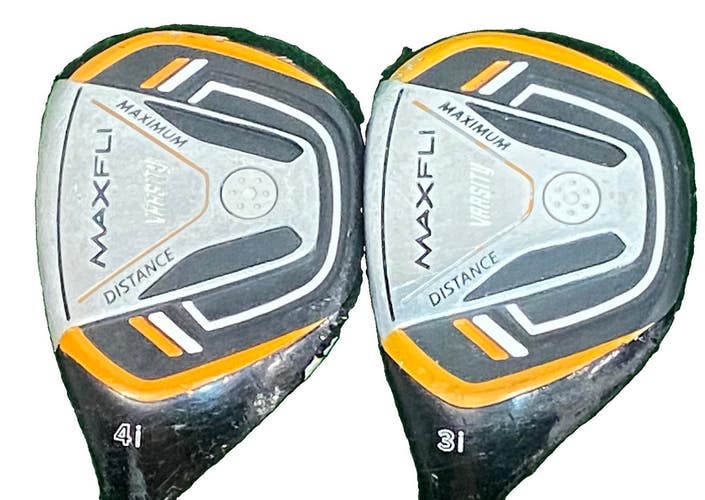 Maxfli Varsity Hybrid Set 3H 19 4H 22 LH Junior Teen Steel 38.5" For 60-64" Tall