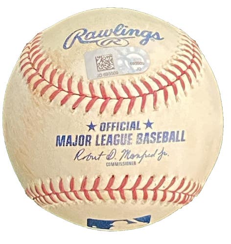 Official Rawlings MLB Baseball Tommy Pham Singles Off Eovaldi 9.22.19 Foil Cert