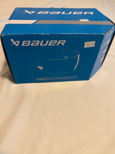 Large Bauer Pro Straight Visor Clear Shield (New)