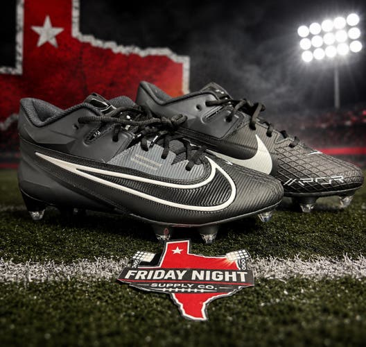 Nike Vapor Edge Elite 360 Football Cleats Black White Smoke Grey Detachable Men’s Size 12.5 NEW