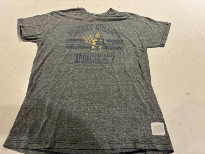 Trinity College (CT) Gray Hockey T Shirt Size Mens Medium
