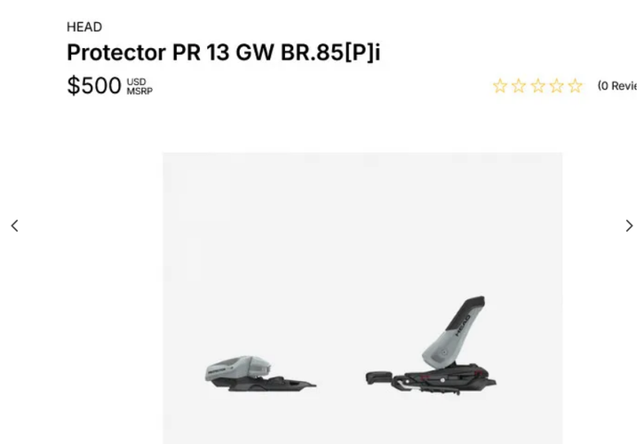 NEW Tyrolia PROTECTOR PR 13 GW with 85mm brakes no track/bases NEW