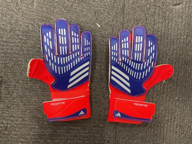 Used Adidas PREDATOR GOALIE GLOVES Soccer Goalie Gloves Orange 5 11614-S000243126